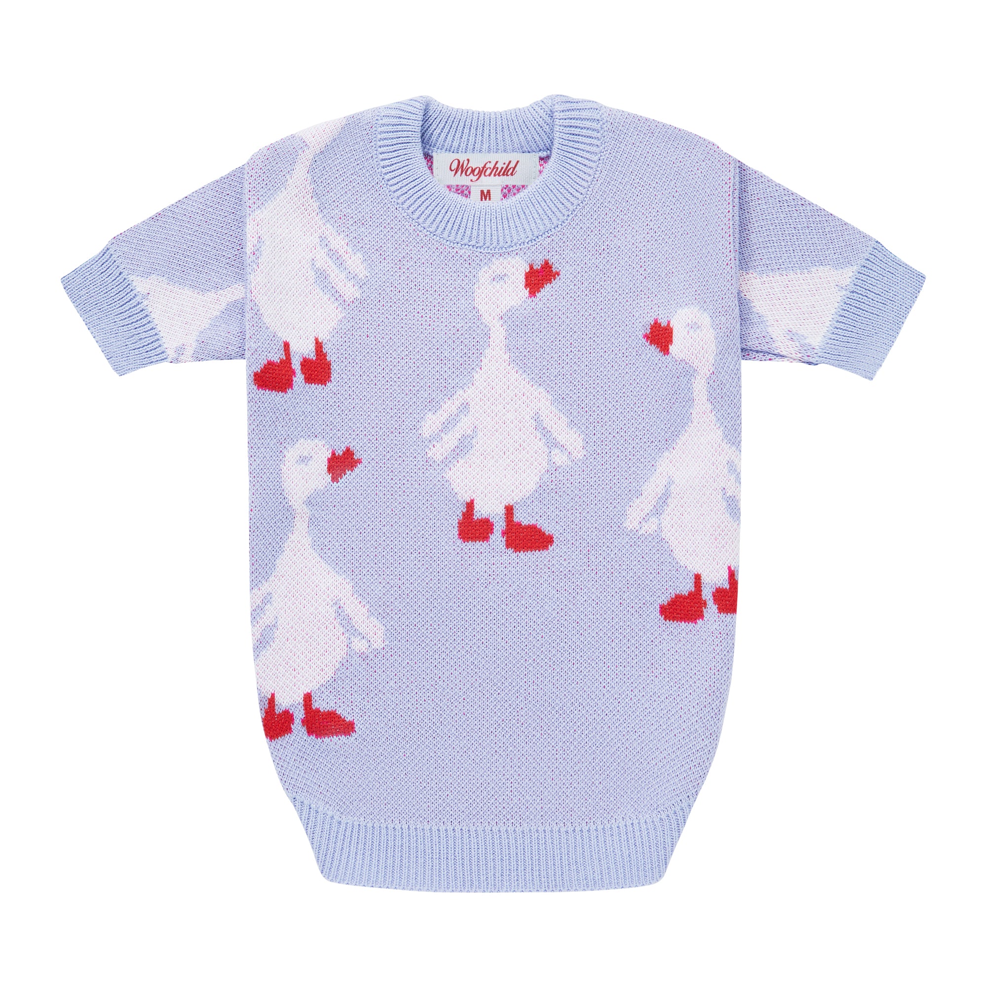 liliowy sweterek dla psa w gęsi