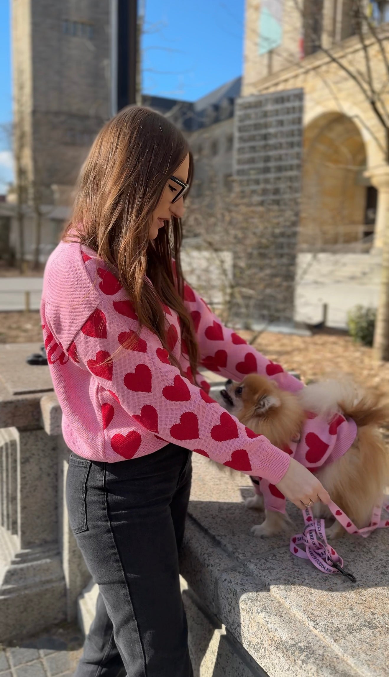 Hearts Dog Sweater