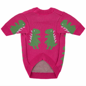 Pink Dino Dog Sweater