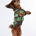 Woofchild sweter dla psa -brązowy w żabki