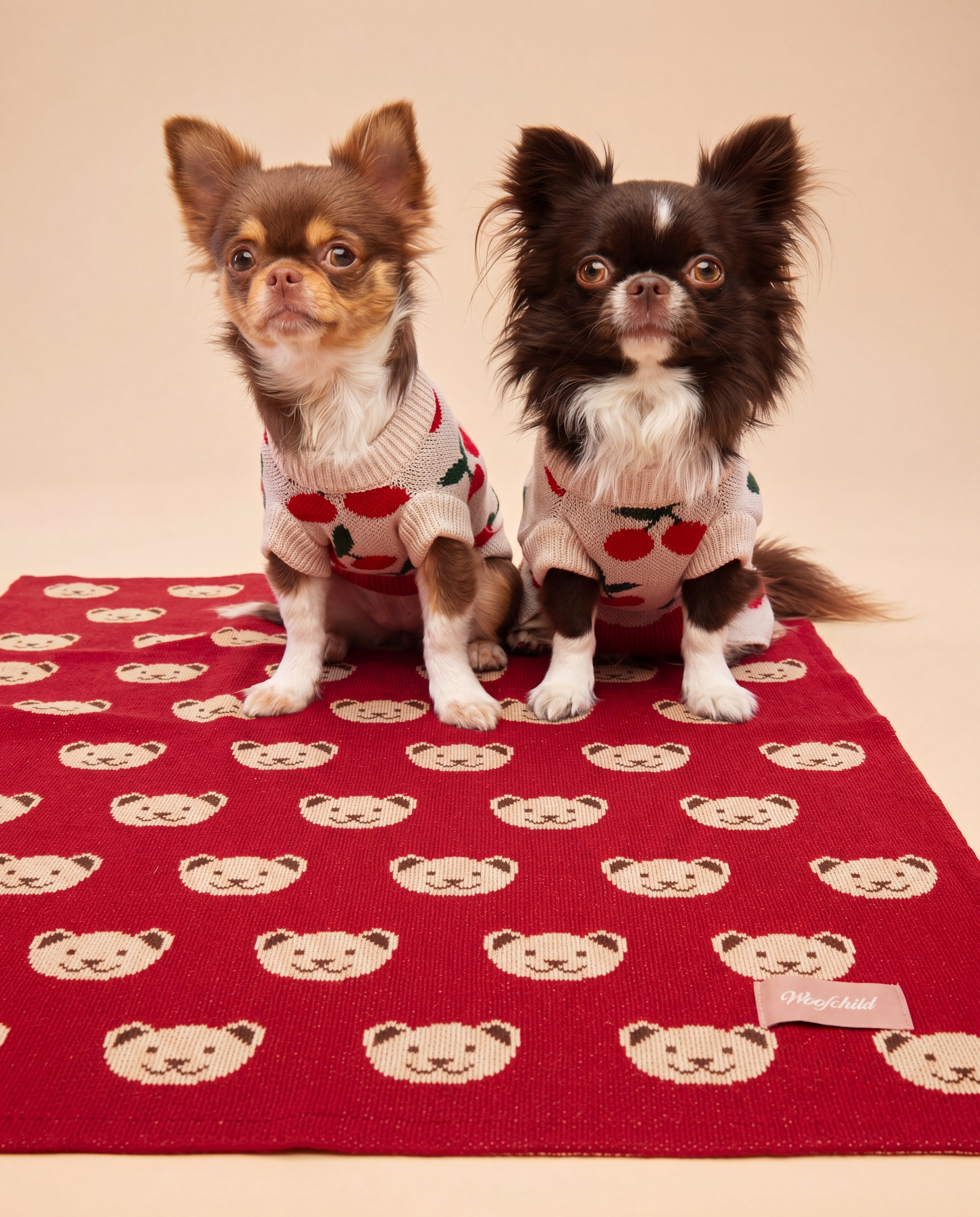 Teddy Burgundy Blanket