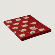 Teddy Burgundy Blanket