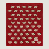 Teddy Burgundy Blanket