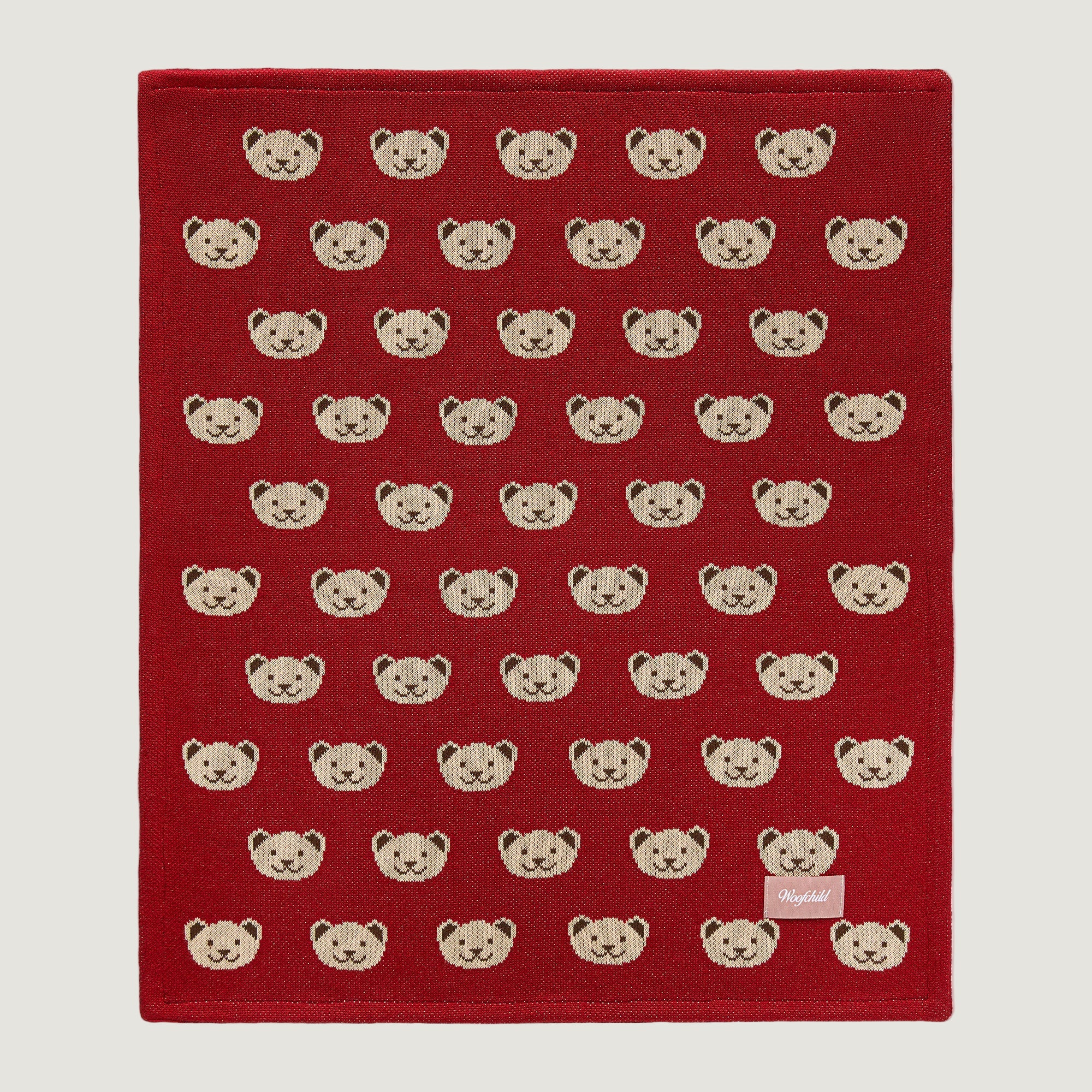 Teddy Burgundy Blanket